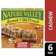 Nature Valley Granola Bars, Sweet and Salty Nut, Cashew, 6 Bars, 7.2 OZ