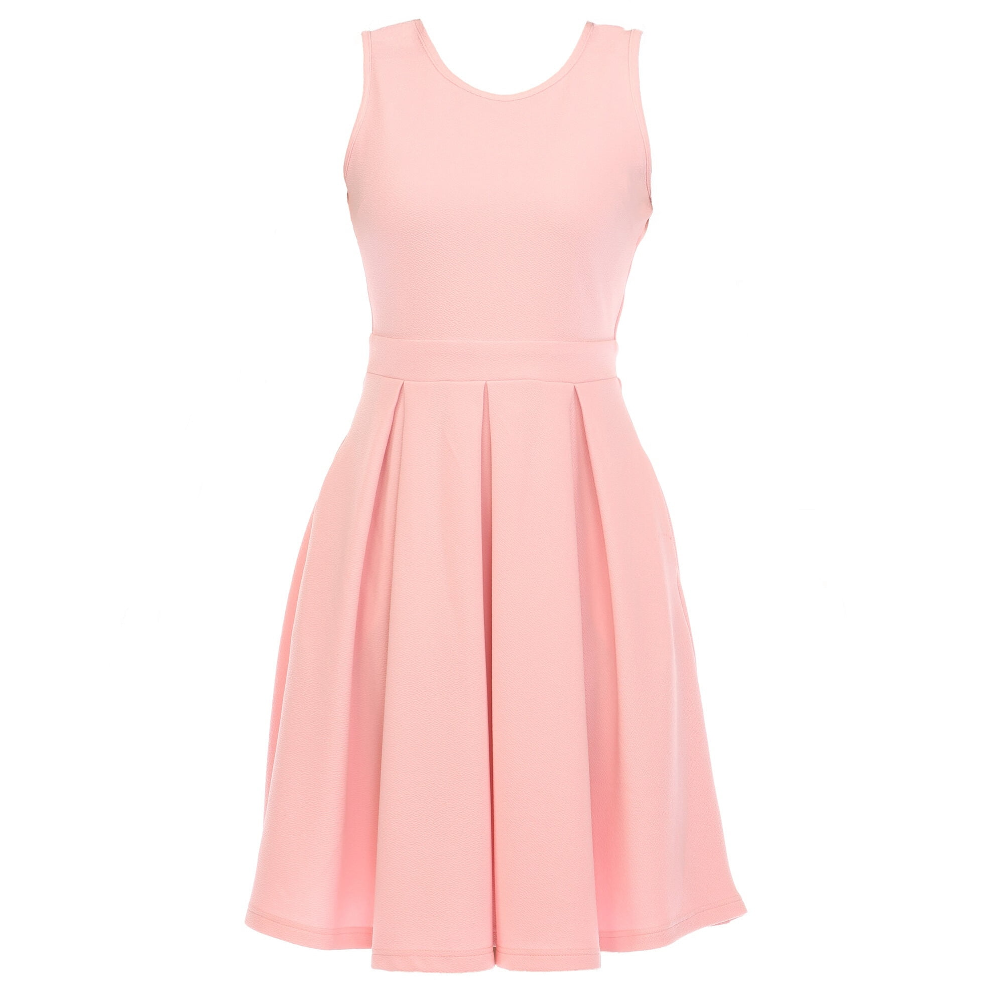 White Mark Women's Fit and Flare Skater Dress - Walmart Business Supplies