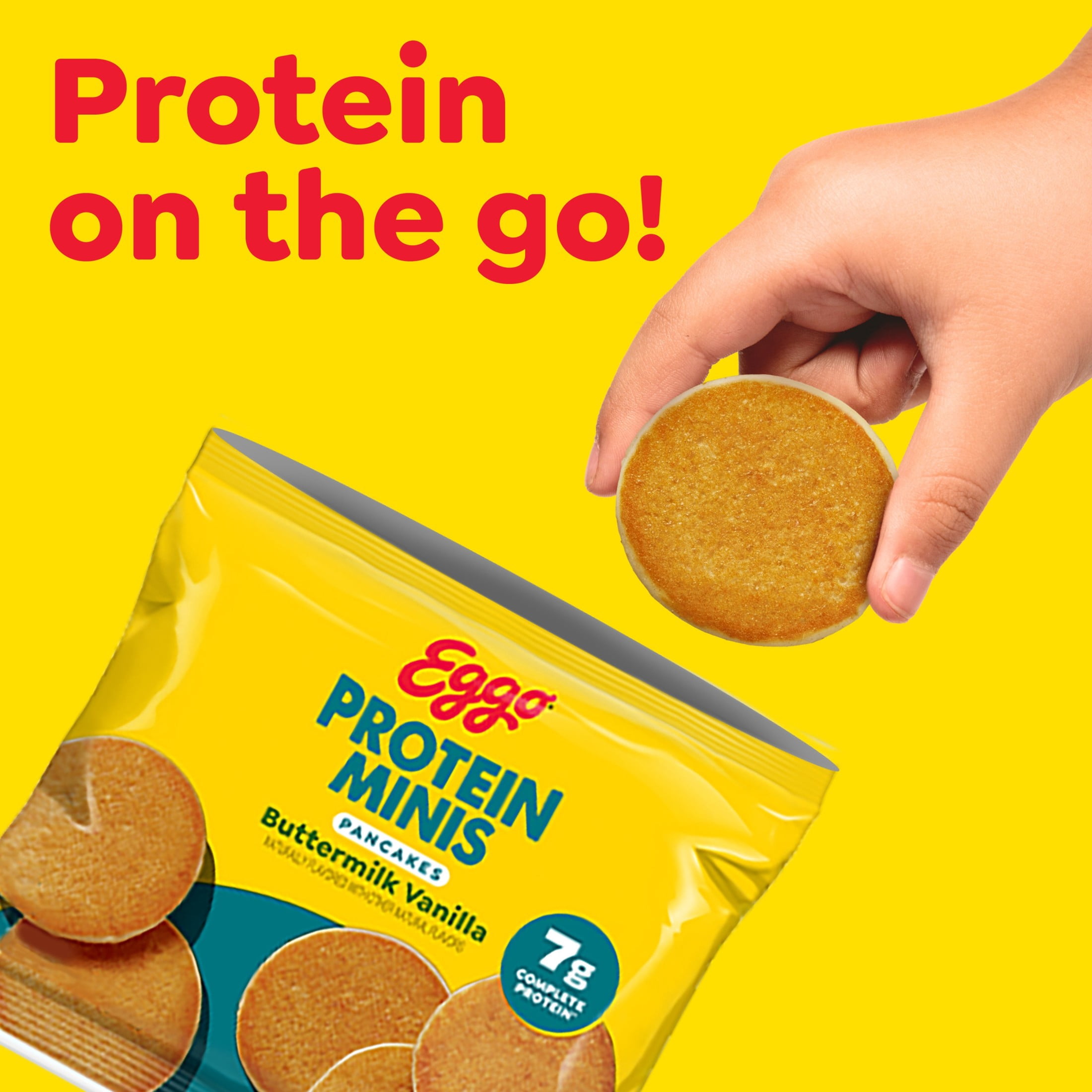 Eggo Protein Minis Buttermilk Vanilla Pancakes, Breakfast Food, 8.4 oz, 5 Count (Frozen)