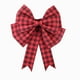 thumbnail image 2 of Fasiaou 2 Counts Festive Red Plaid Christmas Bow Tree Topper with Adjustable Hanger Durable Holiday Decor for Fireplace Mantle Gift Wrapping Party Reusable Ornament Seasonal Home Decor 30cm, 2 of 6