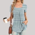 thumbnail image 5 of Blouses à Manches Courtes pour Femmes Mode Imprimée Décontractée Col Rond T-Shirt Ample Blouse Hauts à Manches Courtes pour Femmes, 5 of 5