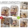 thumbnail image 1 of AYA 2 Pieces Large Clear Makeup Cosmetic Toiletry Organizer Bag Clear Plastic Tote Bags Transparent Small Clear Handbag Purse, 1 of 4