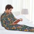 thumbnail image 6 of Fotbe Wolf Fox In Flower Forest Pattern Long Sleeve Pajama Set for Men,Sleepwear Set,2-piece Loungewear Set,Soft PJs Comfy Nightwear with Pockets-X-Large, 6 of 7