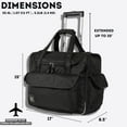 thumbnail image 3 of J World Unisex Donna Rolling Carry-on Tote with Laptop Sleeve for Travel and Work, Black, 3 of 10