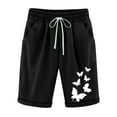 thumbnail image 1 of CHGBMOK Short en Coton et Lin Imprimé Taille Haute pour Femme, Décontracté, Été, Grande Taille, Liquidation, 1 of 2