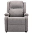 thumbnail image 3 of vidaXL Electric Massage Chair Light Grey Fabric, 3 of 5