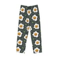 thumbnail image 2 of Vsdgher Cute Poached Eggs Print Mens Pajama Pants Sleep & Lounge Pants, PJ Bottoms With elastic waistb and Pockets, 2 of 5