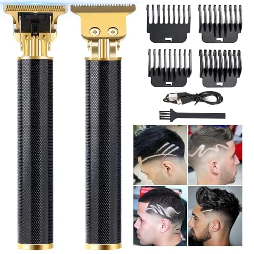 Professional Beard Trimmer for Men,Hair Clippers with 4 Limit Combs,Cordless Rechargeable with LCD Display,Approaching Zero Gapped Cutting Grooming Kit