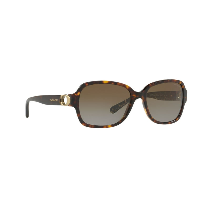 Coach L1031 HC 8241 Plastic Womens Rectangle Fashion Sunglasses Black 57mm Adult Walmart