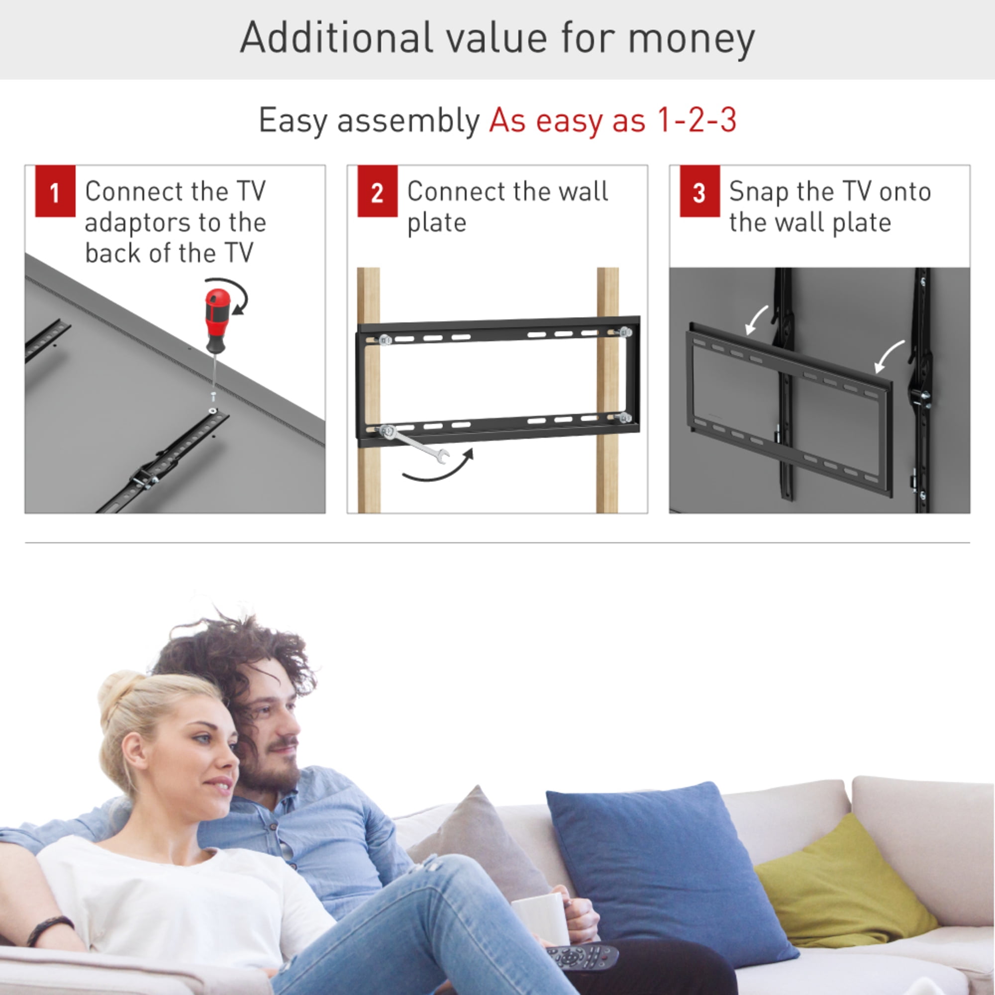 Barkan E317 Tv Wall Mount, 13 - 65 Inch Tilt Flat