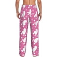 thumbnail image 3 of Uemuo Cute Poodle Dog Pattern Men's Wide Leg Palazzo Lounge Pants with Pockets Light Weight Loose Comfy Casual Pajama Pants-XX-Large, 3 of 9