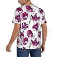 thumbnail image 2 of KLL Tulips Flowers for Men's Baseball Shirts,Short Sleeve Casual Shirts Button Down Shirt for Men Beach Summer Wedding Shirt-Medium, 2 of 7