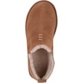 thumbnail image 6 of Mens Genuine Sheepskin Easy Slip On Twin Gusset Winter Slipper Boot - Chestnut - US 12, 6 of 7