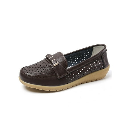 

Difumos Ladies Comfort Flat Boat Shoes Slip On Casual Shoe Nurse Breathable Low Top Nonslip
