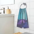 thumbnail image 3 of Yayeee 100% Cotton Hand Towels for Bathroom 16" x 28" Soft Absorbent Kitchen Towel, Purple Moonlight Forest, 3 of 7