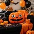 thumbnail image 5 of Cute Pumpkin Plush Throw Pillow, Orange Halloween Stuffed Pumpkin Cushion, Farmhouse Fall Harvest Decorative Pillow, for Sofa, Bed, Party, 5 of 7