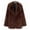 Coffee, variant on KICILVS Faux Fur Jacket Women Notched Collar Oversized Fuzzy Luxury Long Sleeve Coat Warm Winter Fall Trendy Outerwear