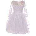 thumbnail image 2 of Big Girl Floral Lace Top Tulle Communion Easter Flower Girl Dress USA White 10 JKS 2098 BNY Corner, 2 of 2