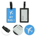 thumbnail image 3 of Unique Bargains 1 Pc MY BAG Pattern Luggage Tag for Travelling Blue, 3 of 5
