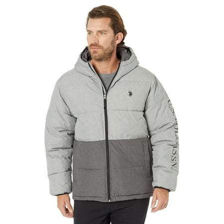 U.S. POLO ASSN. Heather Puffer Jacket Heather Gray SM | Walmart Canada