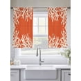 thumbnail image 5 of Sea White Coral Sheer Curtains 45 Inches Long 2 Panels Marine Orange Background Modern Art Light Filtering Semi Sheer Window Curtains Drapes for Bedroom Living Room 52"x45", 5 of 7