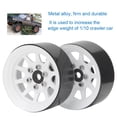 thumbnail image 3 of RC Beadlock Wheel Rims, 2pcs Wheel Tires Set Alloy Beadlock Wheel Rims Accessory Fit for  -4 1/10 RC Crawler Car, 3 of 7