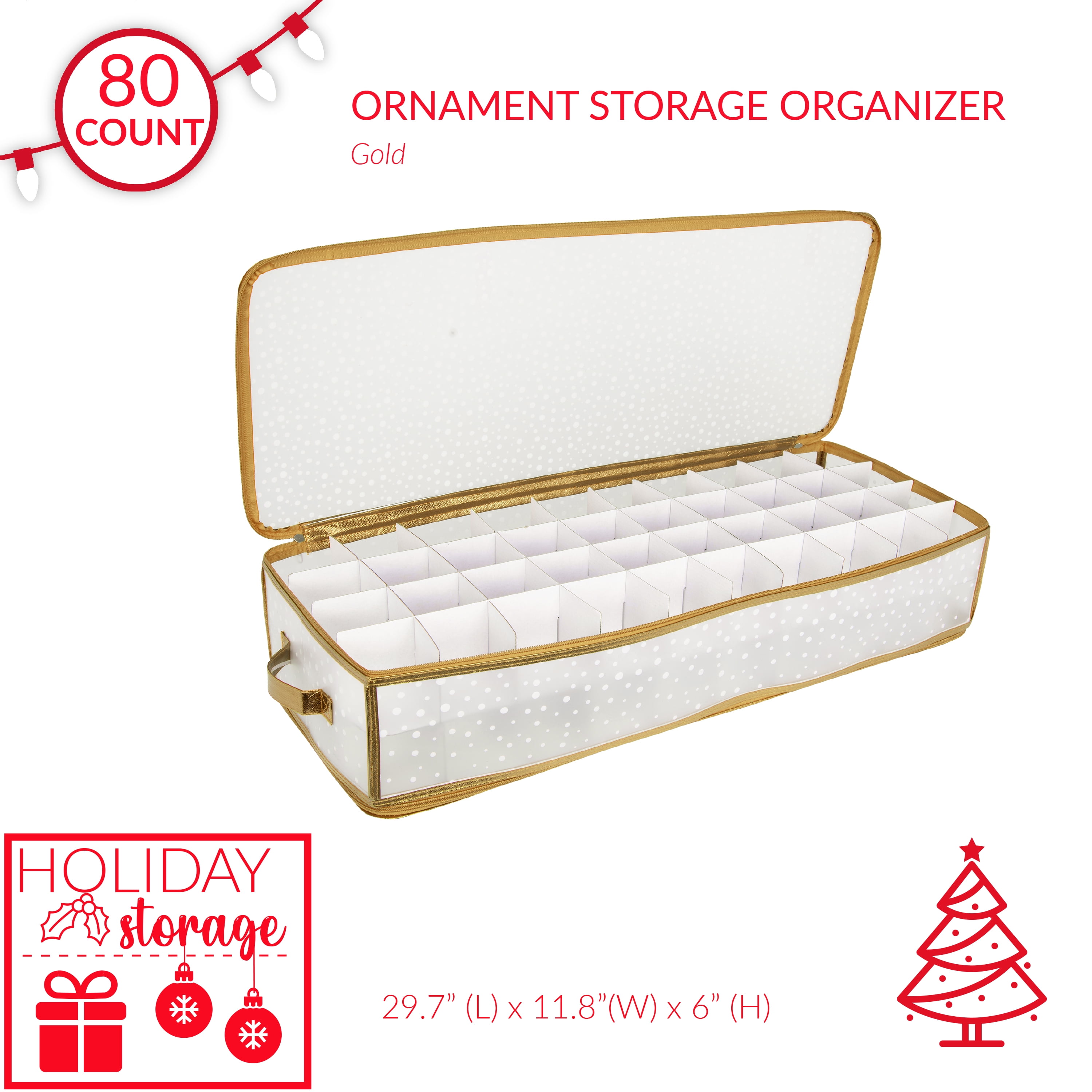 Simplify Gold Nylon Ornament Organizer (27-Count) 9001-GOLD - The