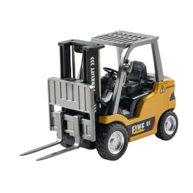 Carretilla elevadora de juguete RC, mini carretilla elevadora de control remoto, vehículo de construcción de juguete a escala 1:64 para niños y niñas