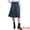 Dark Blue, variant on DARING DIVA Women's Faux Suede Pockets Stretch A-line Midi Skirt with Belt XS Pink