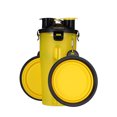 thumbnail image 1 of Billuyoard Botella de agua portátil para perros y mascotas, alimentador de alimentos, tazones para mascotas, taza de de comida de viaje al Suministros para perros amarillo 2 tazones, 1 of 6