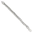 thumbnail image 2 of White Sterling Silver bracelet Chain style Fancy 7.75 in 9 mm, 2 of 3