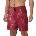 thumbnail image 2 of Uemuo Abstract Red Marble Pattern Mens Swim Trunks Quick Dry Board Shorts with Mesh Lining, Stretch Beach Shorts Quick Dry No-Chafing Board Shorts-, 2 of 9