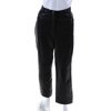 Pre-owned|Escada Women's High Rise Straight Leg Leather Pants Black Size Italian 44