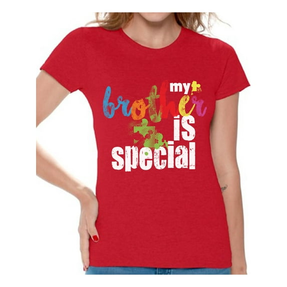Awkward Styles My Brother Is Special Tshirt for Women Autism Awareness Shirts Autism Puzzle T Shirt Women's Autism Tshirt Family Autism Awareness Autistic Pride Gifts Autism Shirts Autism Support