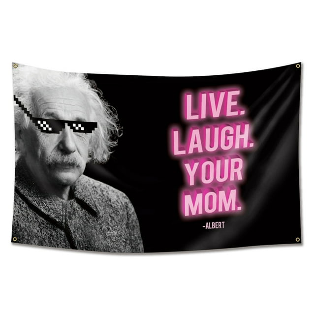 Tapestry Flag Lives Laughs Yours Moms, anime, 90 x 150 cm