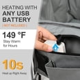 thumbnail image 2 of Slsy Heated Camping Chairs for Adults, Oversized Padded Folding Chair with Adjustable Heating, Portable Heated Lawn Chair for Outdoor, Camping(Gray), 2 of 8