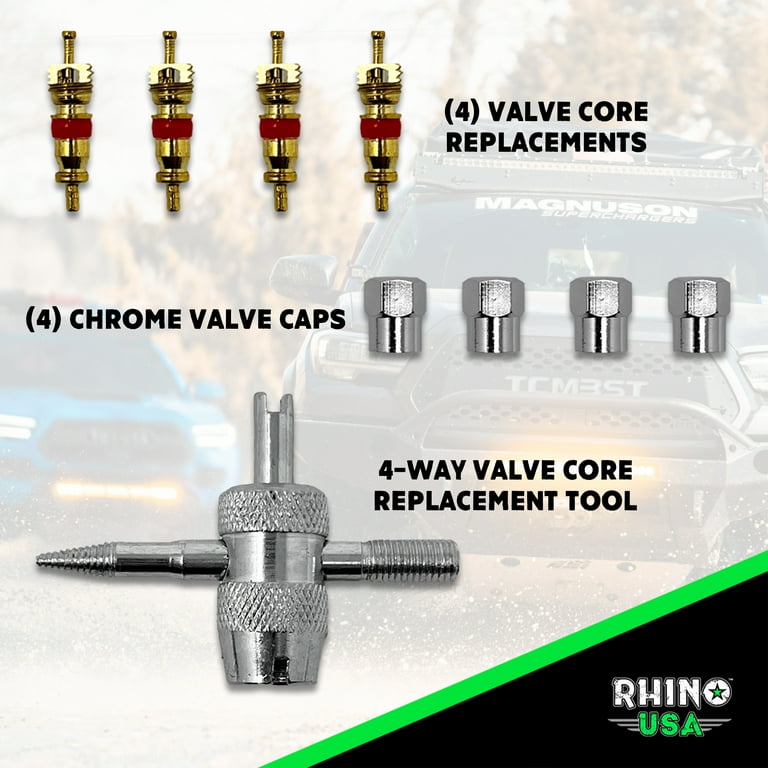 Rhino USA Rapid Tire Deflator with Gauge (0-60psi), Silver
