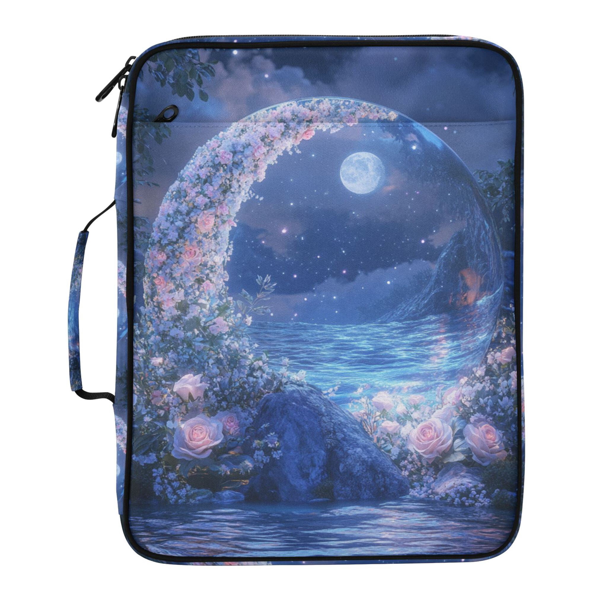 FORMRS Accordion File Folder A4 Size 7-Pocket Expanding Document Organizer Bag with 3 Ring Binder, Crystal Ball