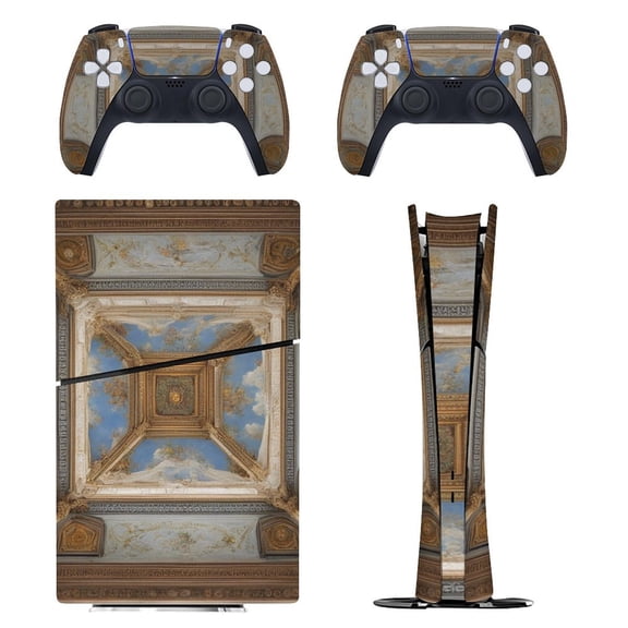 Skin Sticker for PS5 Slim Standard PS5 Pro Disc Digital Edition Console and Controllers Decals for Playstation 5 (Ceiling ,PS5 Pro Standard)