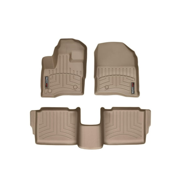 WeatherTech Custom Fit FloorLiners compatible with 2011-2019 Ford Taurus - 1st & 2nd Row, Tan