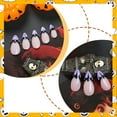 thumbnail image 2 of Halloween False Nails - Wearable French Style, Detachable Nail Art Stickers, Bat Nail Art Stickers, 2 of 5