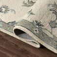 thumbnail image 4 of LR Home Aiden 5' x 7' Ivory/Light Blue Floral Wool Indoor Area Rug, 4 of 8