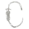 thumbnail image 1 of JOYARIS Pulsera Santa Muerte Esclava Zirconias Plata Solida Ley S925 Talla Largo/Ancho: 18 cm x 4 mm PT-0000974, 1 of 2