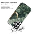 thumbnail image 2 of Compatible with iPhone 11 12 13 mini 14 15 16 Pro Max Plus Wallet Case with Card Holder, PU Leather Kickstand Card Slots Case ( Green Gold Marble Modern Luxury,, iPhone 16 Pro Max), 2 of 7
