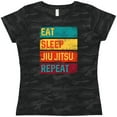 thumbnail image 3 of Inktastic Eat Sleep Jiu Jitsu Repeat Women's T-Shirt, 3 of 5