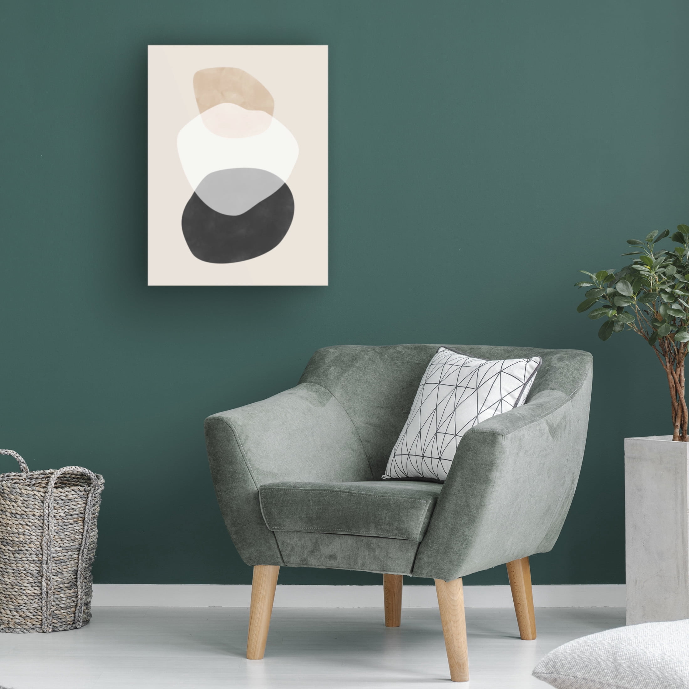 Trademark Fine Art Elena Ristova Beige Boho Shapes Artwork Canvas Wall Art