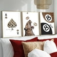 thumbnail image 4 of Trendy Leopard Prints Canvas Wall Art Cheetah Aesthetic Pictures Funky Preppy Lucky 8 Ball Posters Eclectic Ace Painting Wall Decor for Girls Room Apartment Dorm Unframed, 4 of 6