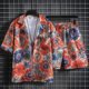 thumbnail image 2 of Conjuntos de camisas para hombre, conjuntos de playa blancos, conjunto de 2 piezas, conjunto coreano de dos camisetas, pantalones cortos, trajes para hombre, elegantes, 5xl, elásticos, sueltos, fresco, 2 of 5