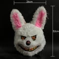 thumbnail image 3 of Horror Bloody Rabbit Bear Mask Halloween LED Luminous Animal Simulation Fur Mask Cosplay zdq, 3 of 5