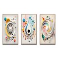 thumbnail image 2 of Designart "Geometry of Awakening Metamorphosis II" Modern Geometric Framed Wall Art Set Of 3 - Multicolor Abstract Frame Gallery Set For Office Decor, 2 of 7